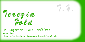 terezia hold business card